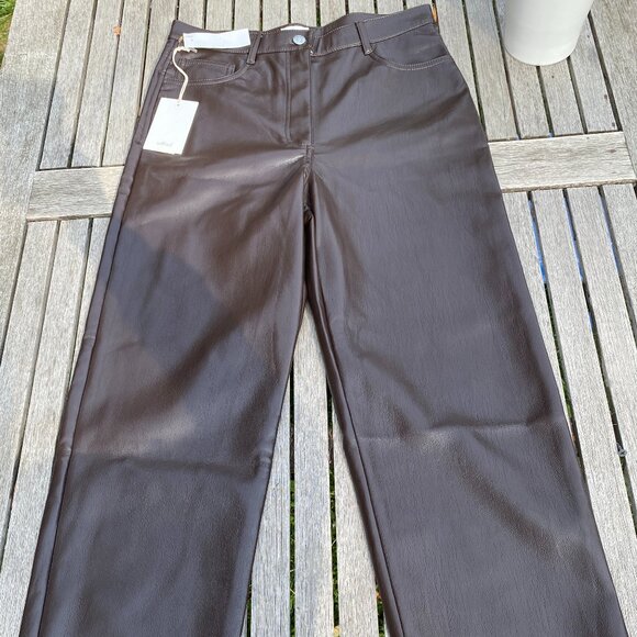 Wilfred The Melina High-Waisted Vegan Leather Pants NWT Size 8 - Picture 11 of 13